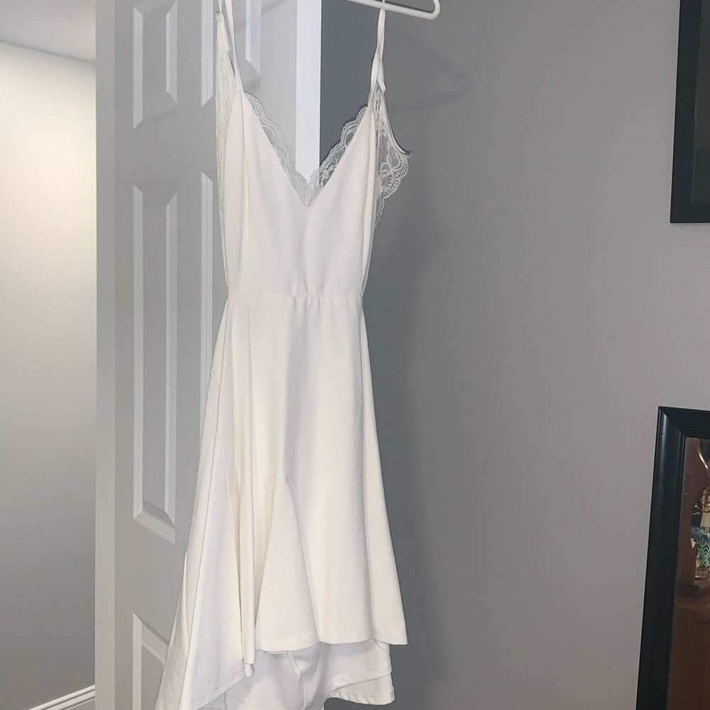 White mini dress
